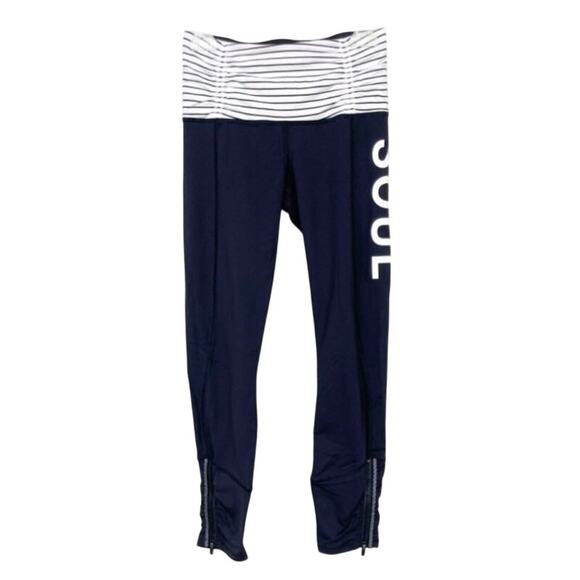 Lululemon Black Rebel Runner Soul Cycle Cropped Leggings Sz 2 - Picture 6 of 6